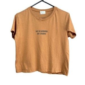 Urban Nation- No Beginning/No Ending Cropped Graphic Tee- Sz. L